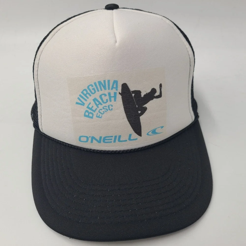 O'Neill Hat Snapback Trucker Mesh White Black Virginia‎ Beach ECSC Surf Logo Men